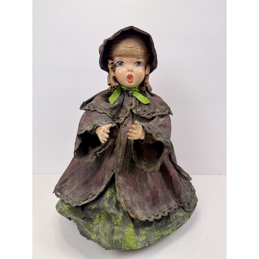 Vintage Handcrafted Doll Paper Mache Clothes Victorian Plaster Base